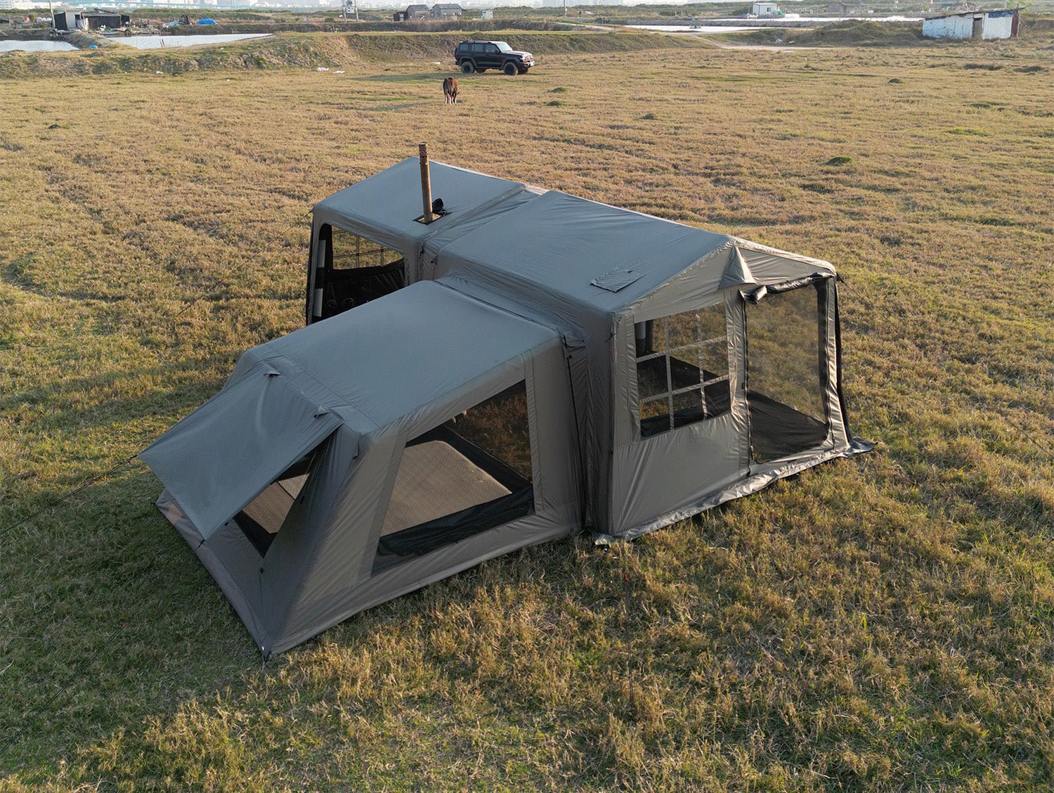 12m²  New Design inflatable tent MOT-Q500 With Bed Room