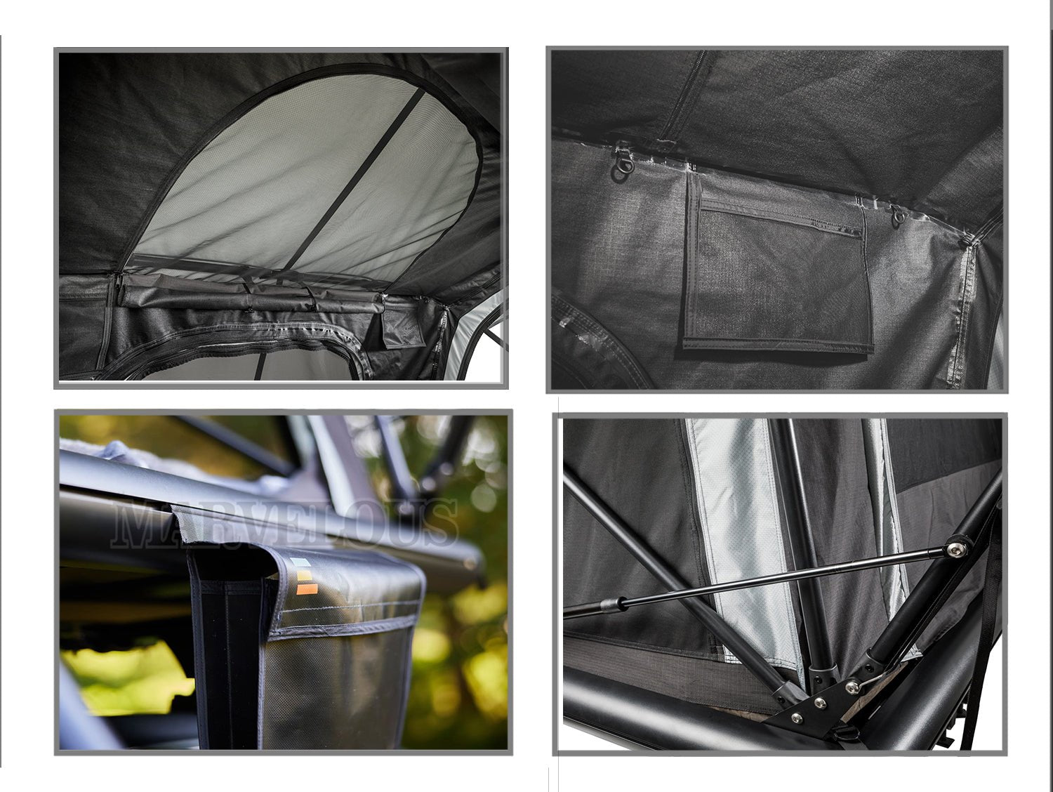 1-2 People  Aluminum Soft shell Car  Roof Top Tent  DIY MOT-T1000