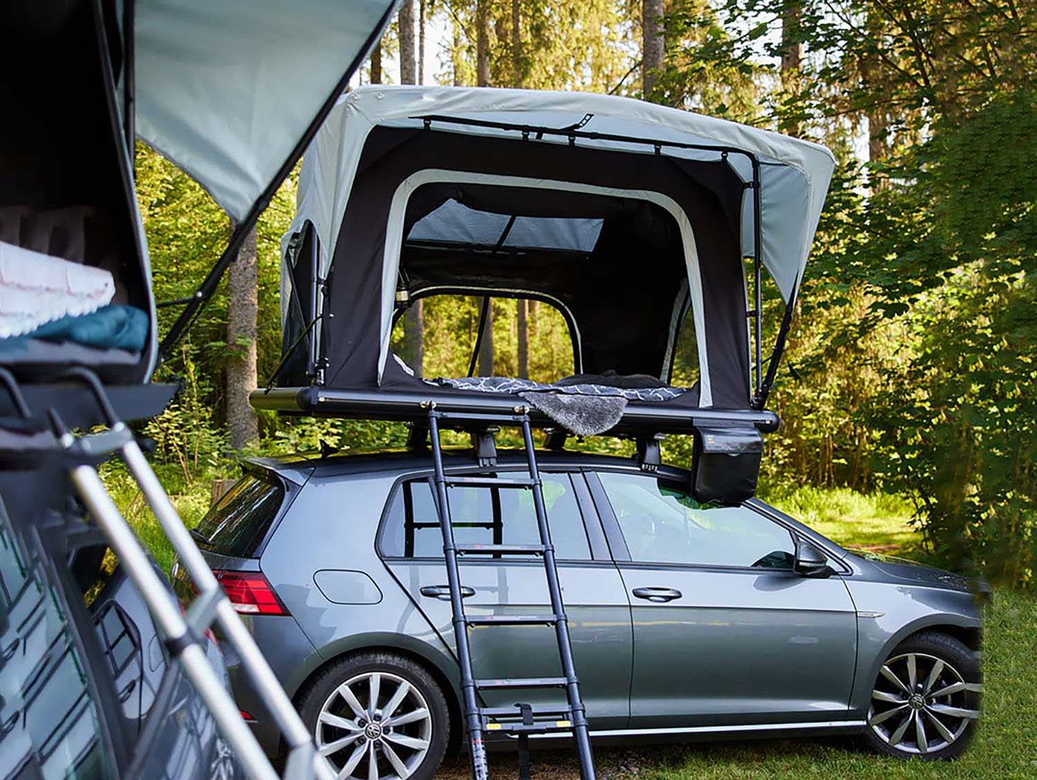 1-2 People  Aluminum Soft shell Car  Roof Top Tent  DIY MOT-T1000