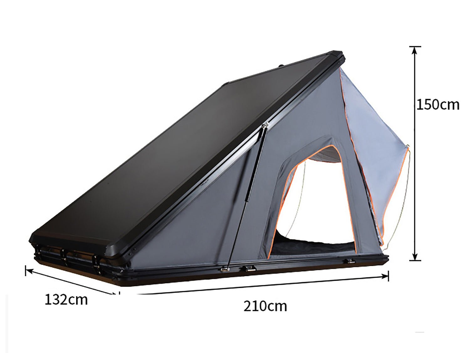 2 People Triangle  Aluminum Hard Shell Roof Top Tent  MOT-LT01