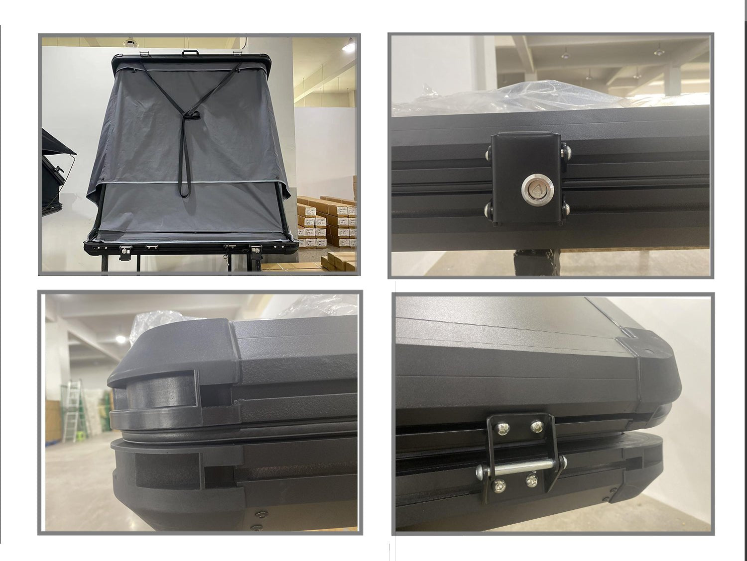 2 People Triangle  Aluminum Hard Shell Roof Top Tent  MOT-LT01