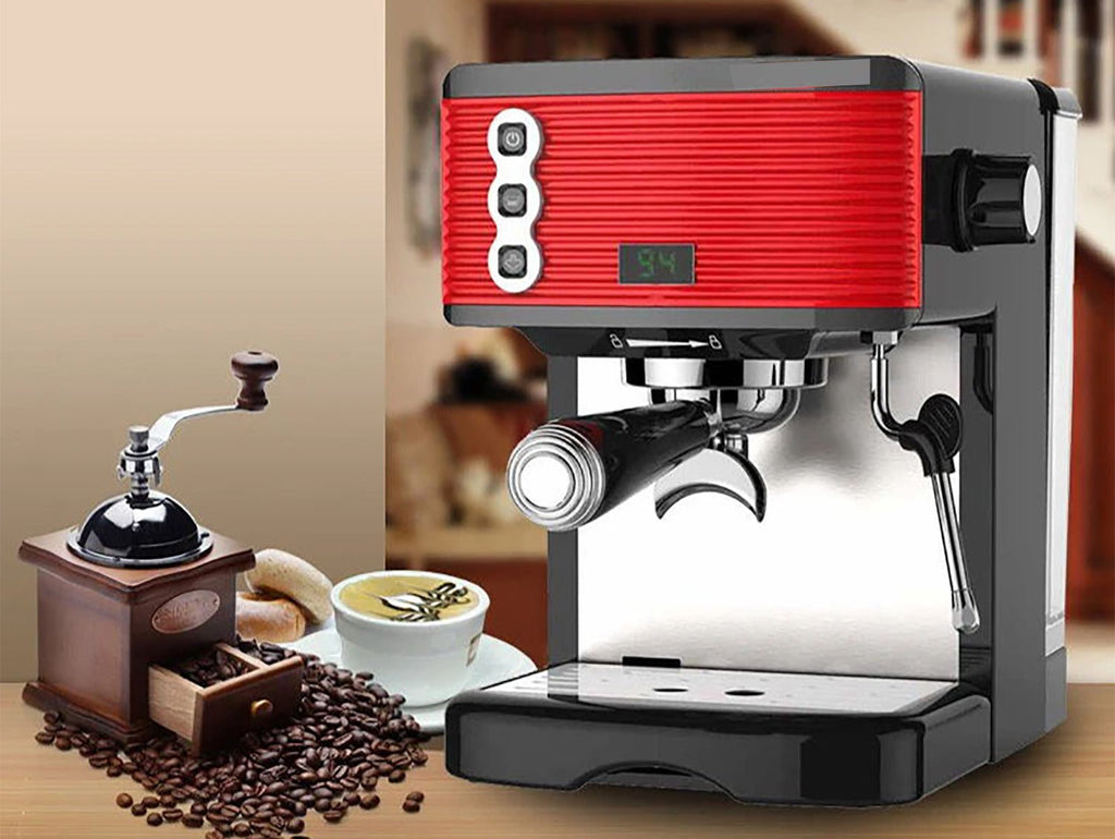 Compact Stainless Steel Espresso Machine M-YS3601 for Camping, Portable Roof Top Coffee Maker