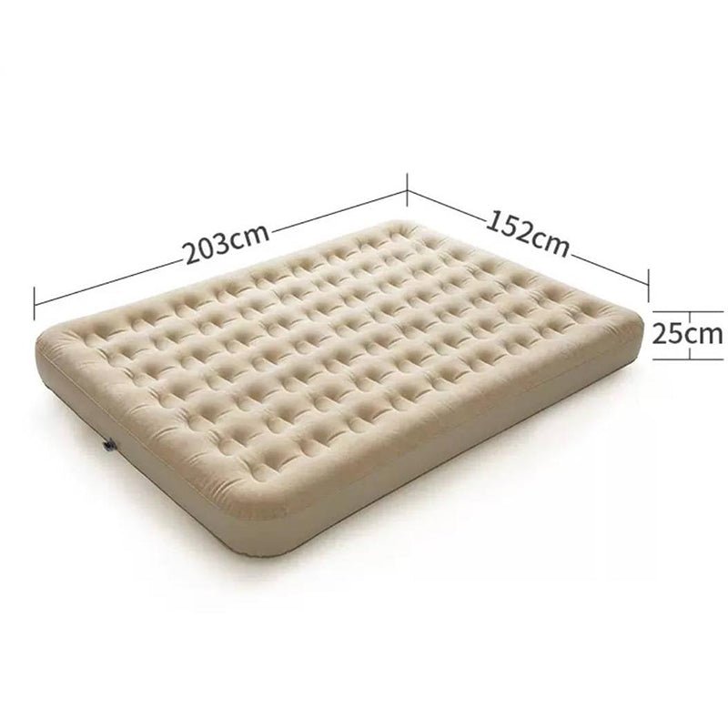 Heavy-Duty PVC Air Mattress for Camping - Compact, Inflatable Outdoor Sleeping Bed