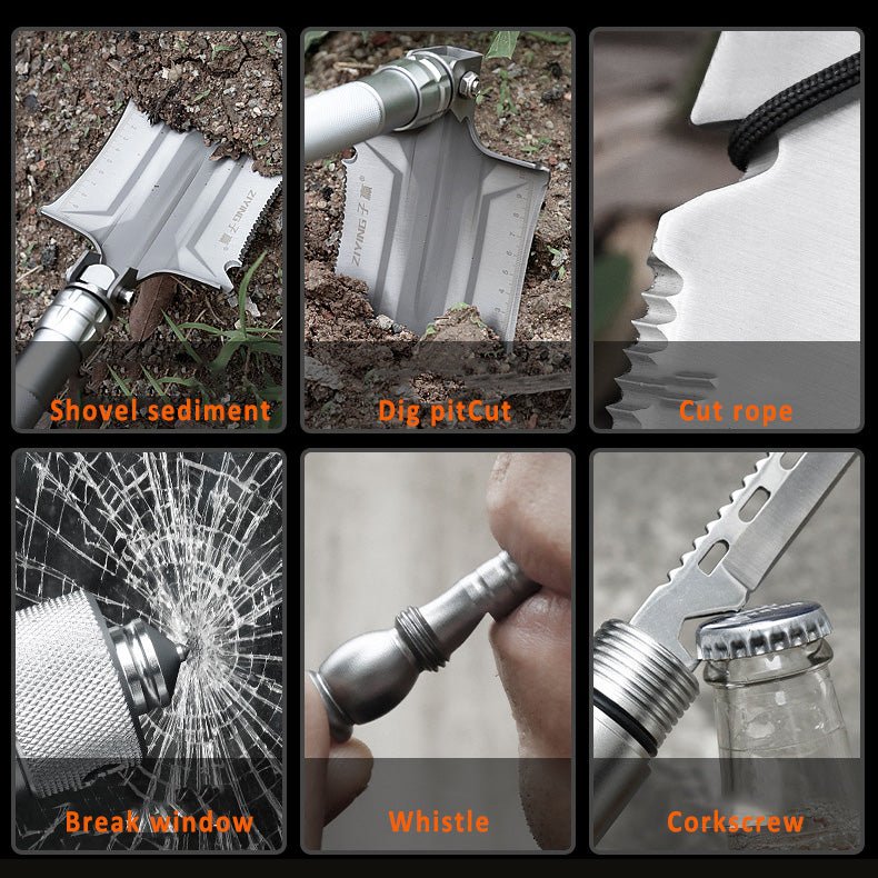 Multi-Functional Camping Shovel for Outdoor Adventure - Compact, Portable Armory Tool